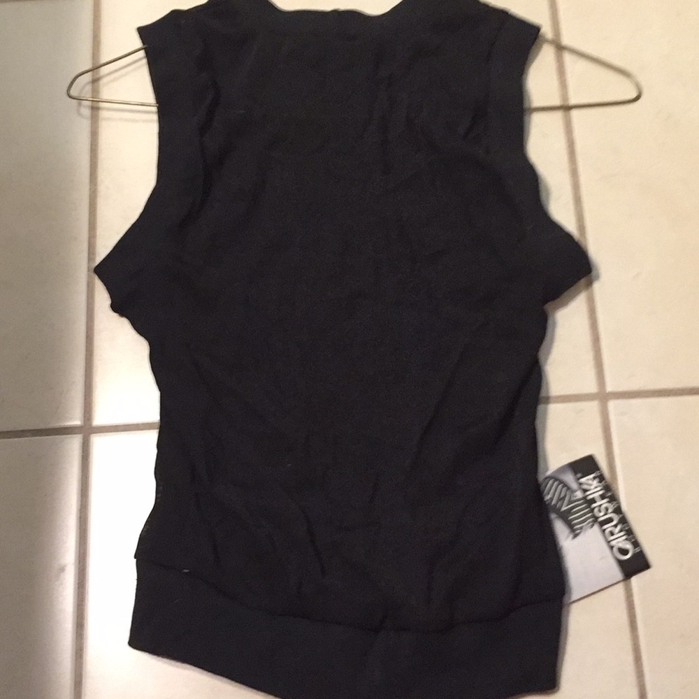 Carushka sz med sheer black top